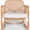 Buy Rattan Armchair with Cushion, Boho Bali Design - Leta White 60300 - prices