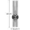 Buy Lamp Wall Light - Crystal and Metal - Hat Smoke 60523 - in the UK