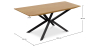Buy Pack Industrial Wooden Table (220cm) & 8 Rattan and Velvet Mesh Chairs - Nema Mustard 60554 in the United Kingdom