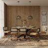 Buy Pack Industrial Wooden Table (200cm) & 8 Rattan and Velvet Mesh Chairs - Nema Mustard 60572 - in the UK