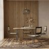 Buy Pack Hairpin Dining Table 120x90 & 4 Black Rattan Mesh Chairs - Canvas Black 60584 - in the UK