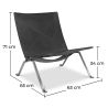 Buy PY22 Lounge Chair - Premium Leather Black 16827 - in the UK