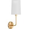 Buy Lamp Wall Light - Gold with Fabric Shade - Sawe Gold 60524 - in the UK
