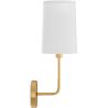 Buy Lamp Wall Light - Gold with Fabric Shade - Sawe Gold 60524 - in the UK