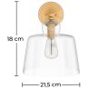 Buy Lamp Wall Light - Golden Metal and Crystal - Senda Transparent 60526 at MyFaktory