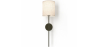 Buy Lamp Wall Light - Black with Fabric Shade - Norman Black 60525 at MyFaktory
