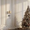 Buy Lamp Wall Light - Black with Fabric Shade - Norman Black 60525 - prices