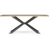 Buy Rectangular Dining Table - Industrial - Wood and Metal - Alise Natural wood 60608 - in the UK