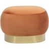 Buy Pouf Luxury Home Foot Rest - Velvet and Metal - Premium Orange 60552 - in the UK