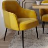 Buy Velvet upholstered Armchair - Jeve Yellow 60548 - in the UK