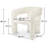 Buy Upholstered Dining Chair - White Boucle - Alexa White 60551 with a guarantee