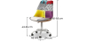 Buy Swivel Office Chair - Patchwork Upholstery - Ray  Multicolour 60622 home delivery