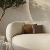 Buy Curved Sofa - 3 Seater - Boucle Fabric - Onda White 60628 in the United Kingdom