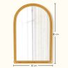 Buy Arched Rattan Wall Mirror - Boho Bali - Bulán Natural 60637 in the United Kingdom