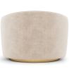 Buy Curved Design Armchair - Upholstered in Velvet - Treya Light grey 60647 in the United Kingdom