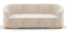 Buy 3/4-Seater Velvet Upholstered Sofa - Treya White 60648 - in the UK