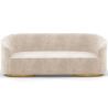 Buy 3/4-Seater Velvet Upholstered Sofa - Treya White 60648 - in the UK