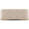 Buy 3/4-Seater Velvet Upholstered Sofa - Treya White 60648 in the United Kingdom
