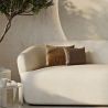Buy Curved Sofa - 2 Seater - Boucle Fabric - Curva White 60629 in the United Kingdom