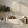 Buy Curved Sofa - 2 Seater - Boucle Fabric - Curva White 60629 - prices