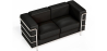 Buy 2-Seater Sofa - Upholstered in Vegan Leather - Bour Black 60658 at MyFaktory