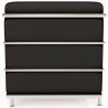 Buy 2-Seater Sofa - Upholstered in Vegan Leather - Bour Black 60658 in the United Kingdom