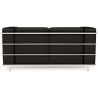 Buy 2-Seater Sofa - Upholstered in Vegan Leather - Bour Black 60658 home delivery
