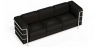 Buy 3-Seater Sofa - Upholstered in Vegan Leather - Bour Black 60659 at MyFaktory