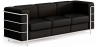 Buy 3-Seater Sofa - Upholstered in Vegan Leather - Bour Black 60659 - prices