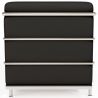 Buy 3-Seater Sofa - Upholstered in Vegan Leather - Bour Black 60659 in the United Kingdom