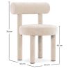 Buy Dining Chair - Upholstered in Velvet - Reece Beige 60708 - in the UK