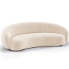 Buy Velvet Curved Sofa - 3/4 Seats - Nathan White 60691 - prices