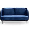 Buy Two-Seater Sofa - Upholstered in Velvet - Hynu Dark blue 61002 - in the UK