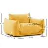 Buy Armchair - Velvet Upholstery - Urana Yellow 61011 - in the UK