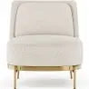 Buy Designer Armchair - Upholstered in Bouclé Fabric - Sabah White 61015 - in the UK