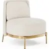 Buy Designer Armchair - Upholstered in Bouclé Fabric - Sabah White 61015 - prices