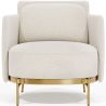 Buy Designer Armchair - Upholstered in Bouclé Fabric - Hynu White 61017 - in the UK