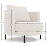 Buy Designer Armchair - Upholstered in Bouclé Fabric - Nagar White 61019 - in the UK