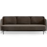 Buy Three-seat Sofa - Velvet Upholstery - Balga Taupe 61026 - in the UK