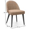 Buy Dining Chair - Upholstered in Velvet - Percin Cream 61050 with a guarantee