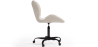 Buy Office chair upholstered in Bouclé fabric - Winka Black Frame White 61055 in the United Kingdom