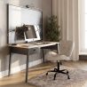 Buy Office chair upholstered in Bouclé fabric - Winka Black Frame White 61055 - prices