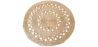 Buy Round Jute Rug - Boho Bali - 150 CM - Nylah Natural 61085 - in the UK