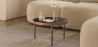 Buy Black Marble Coffee Table - 50cm Diameter - Louy Black 61093 - prices