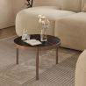 Buy Black Marble Coffee Table - 50cm Diameter - Louy Black 61093 in the United Kingdom