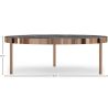 Buy Black Marble Coffee Table - 90cm Diameter - Louy Black 61094 - in the UK