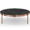 Buy Black Marble Coffee Table - 90cm Diameter - Louy Black 61094 - in the UK