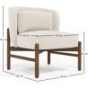 Buy Bouclé Fabric and Wood Armchair - Ebbe White 61135 with a guarantee