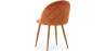 Buy Dining Chair - Upholstered in Velvet - Backrest with Pattern - Bennett Reddish orange 61146 with a guarantee