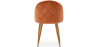 Buy Dining Chair - Upholstered in Velvet - Backrest with Pattern - Bennett Reddish orange 61146 - in the UK